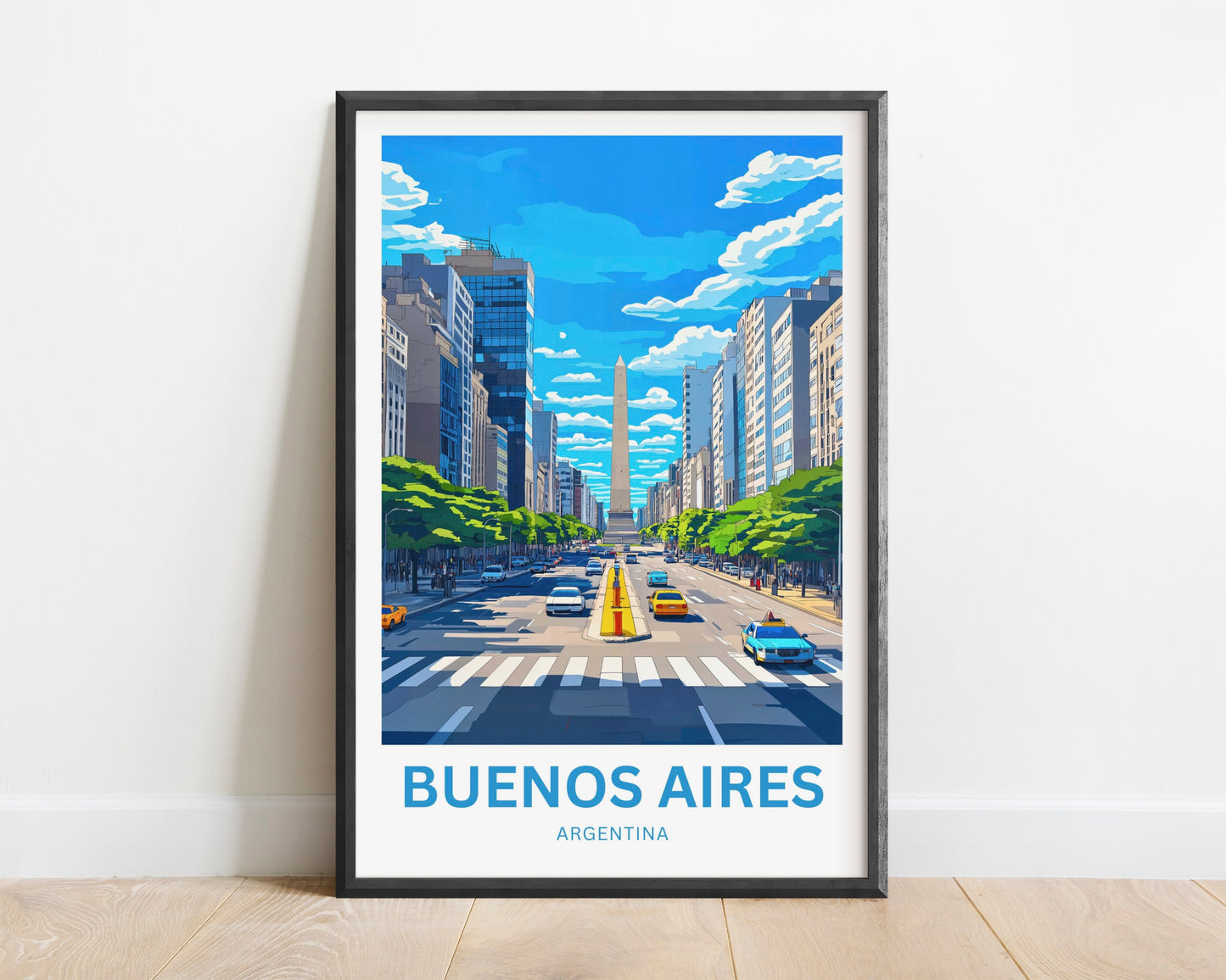 Buenos Aires Travel Poster - Street Life