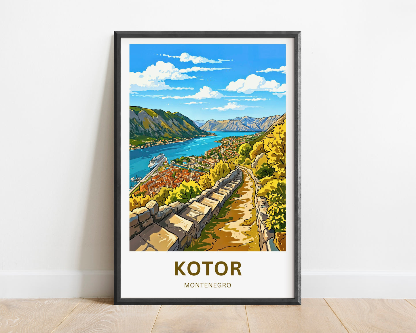 Kotor Travel Poster -  Montenegro Stunning View
