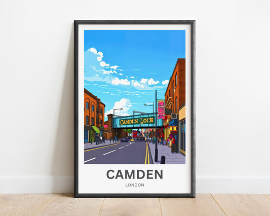 Camden Travel Poster - Street Scene