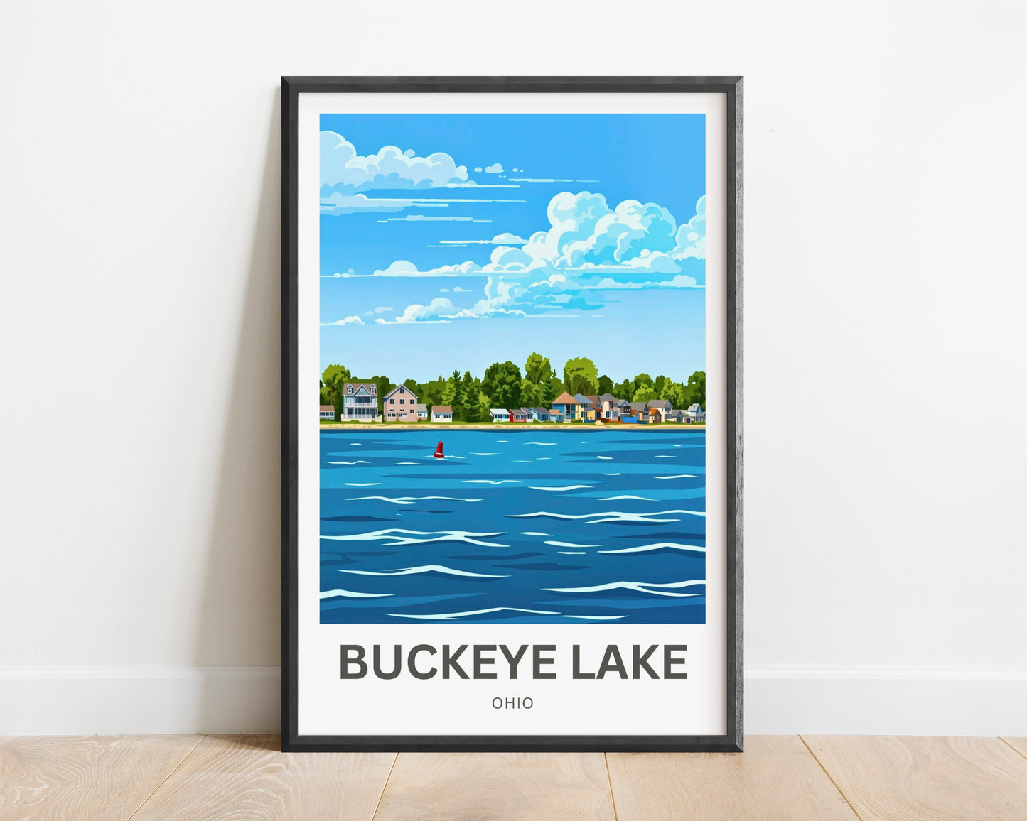 Buckeye Lake Travel Poster -  Midwest Lake Life