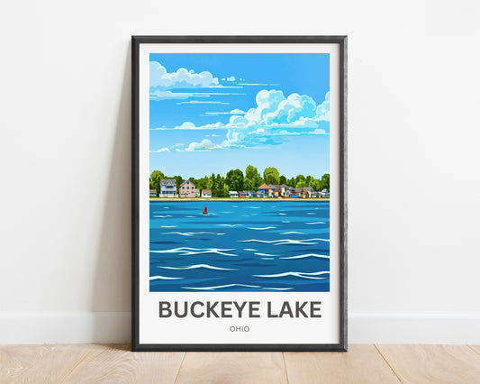 Buckeye Lake Travel Poster -  Midwest Lake Life