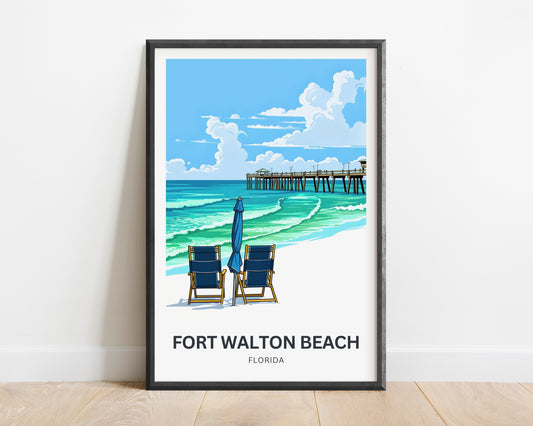 Fort Walton Beach Travel Poster - Beach Therapy