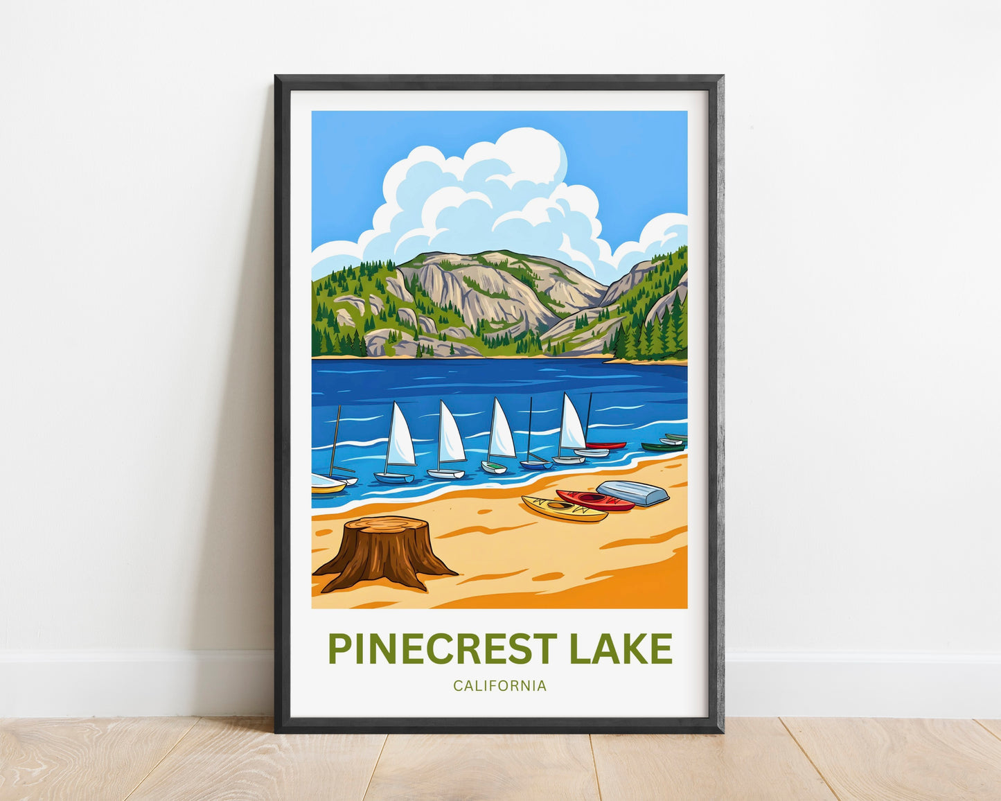 Pinecrest Lake Travel Poster - Lakeside Peace