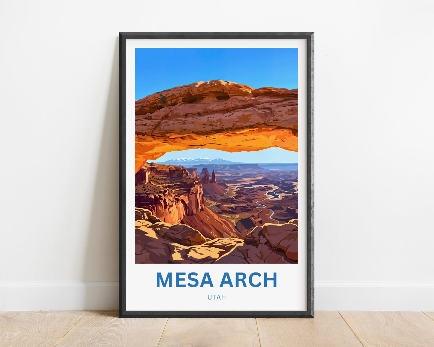 Mesa Arch Travel Poster -   Captivating Golden View, Utah