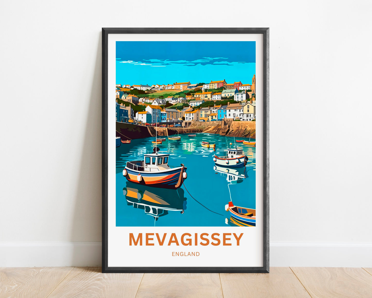Mevagissey Travel Poster- Coastal Charm
