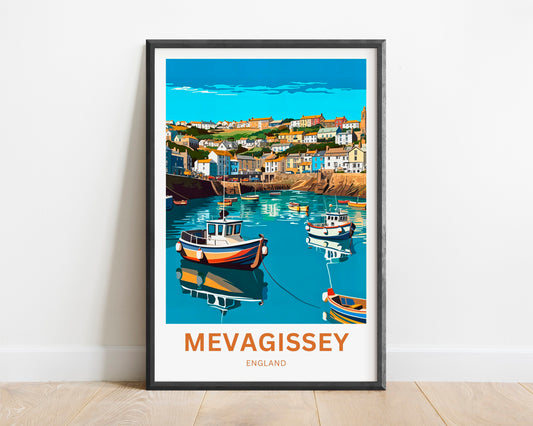 Mevagissey Travel Poster- Coastal Charm