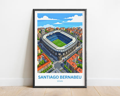 Santiago Bernabéu Stadium Travel Poster - Home Real Madrid