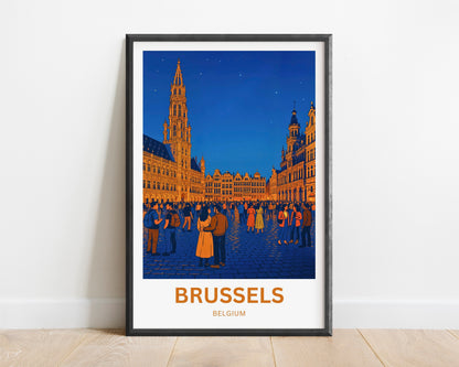 Brussels Travel Poster - Belgium