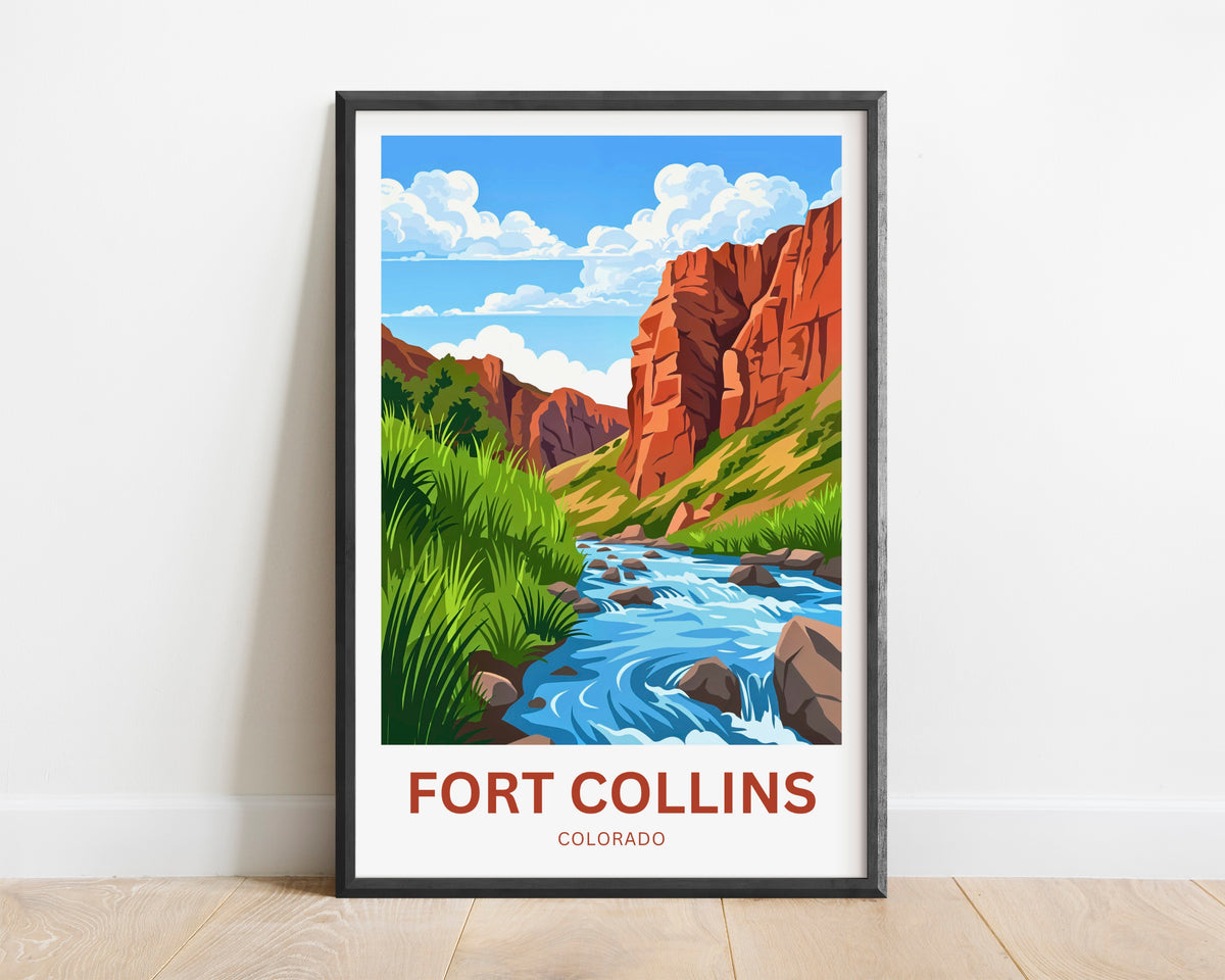 Fort Collins, Colorado Travel Poster - Colorado