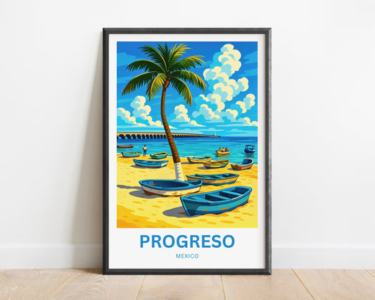 Progreso Travel Poster -  Mexico