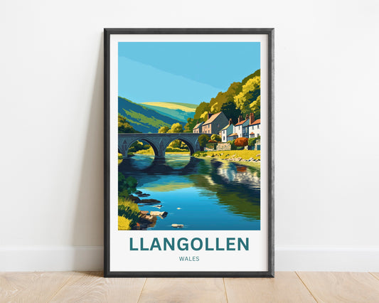 Llangollen Travel Poster - North Wales