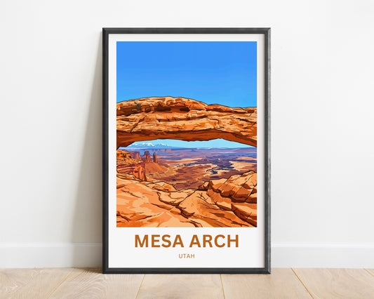 Mesa Arch Travel Poster -   Red Rock
