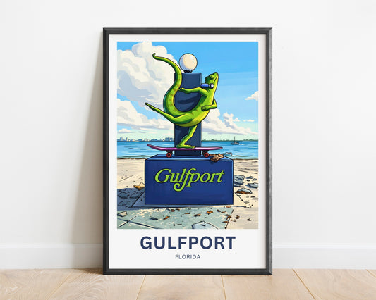 Gulfport, Florida Travel Poster - Icon