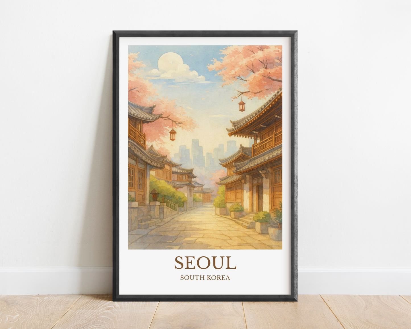 Seoul, Watercolor design poster, South Korea Print, Seoul Wall Art