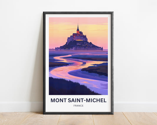 Mont Saint-Michel Travel Poster - Normandy, France