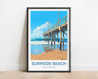 Surfside Beach Travel Poster -  Surfside Beach, SC