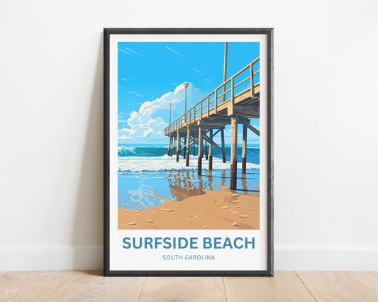 Surfside Beach Travel Poster -  Surfside Beach, SC