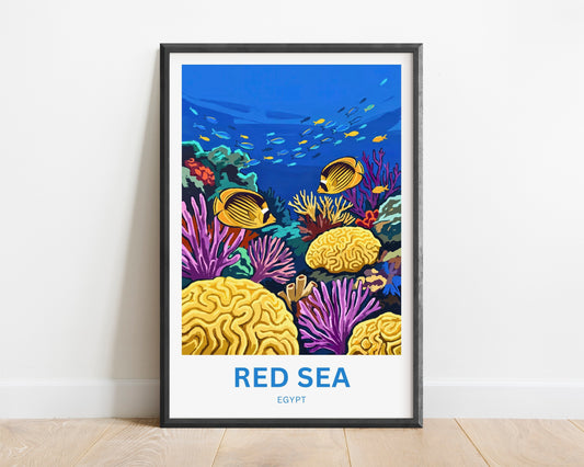 Red Sea Travel Poster - Living Coral