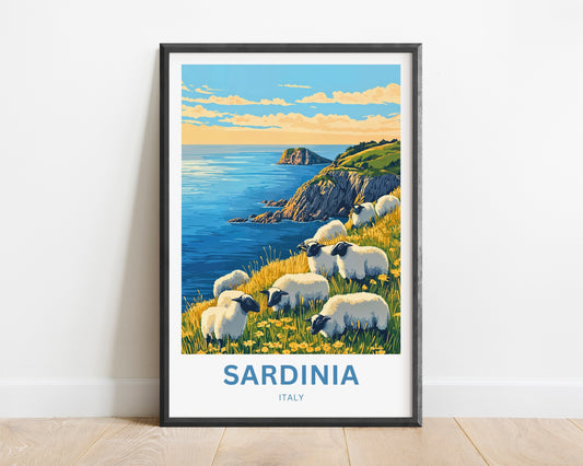 Sardinia Travel Poster - Captivating View of Sheperds