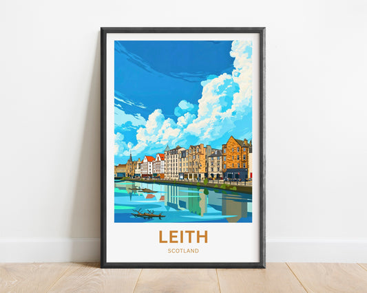 Leith Travel Poster - Sea Breezes, Cobblestones, and Culture