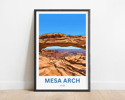 Mesa Arch Travel Poster -   Overlook View Of Canyonlands