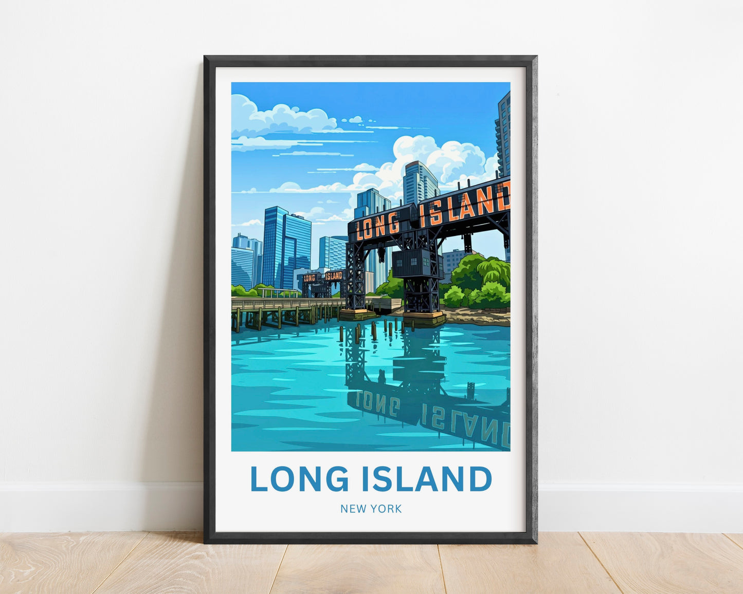 Long Island Travel Poster -  City Coastal New York