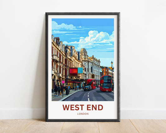 West End Travel Poster - London Theatre Street