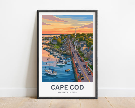 Cape Cod Travel Poster - Timeless Coastal Beauty