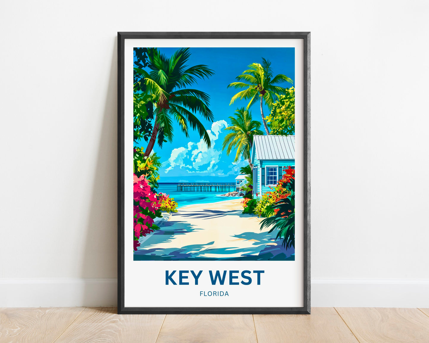 Key West Travel Poster  Village Island charm Florida