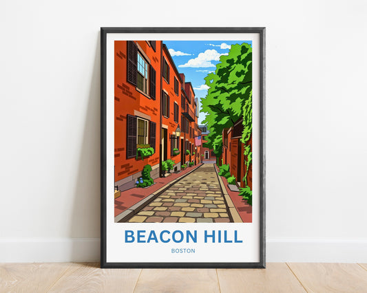 Beacon Hill Travel Poster -  Charming Street