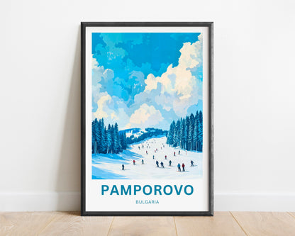 Pamporovo Ski Travel Poster - Bulgaria
