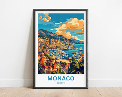 Monaco  Travel Poster - Luxury by the Sea