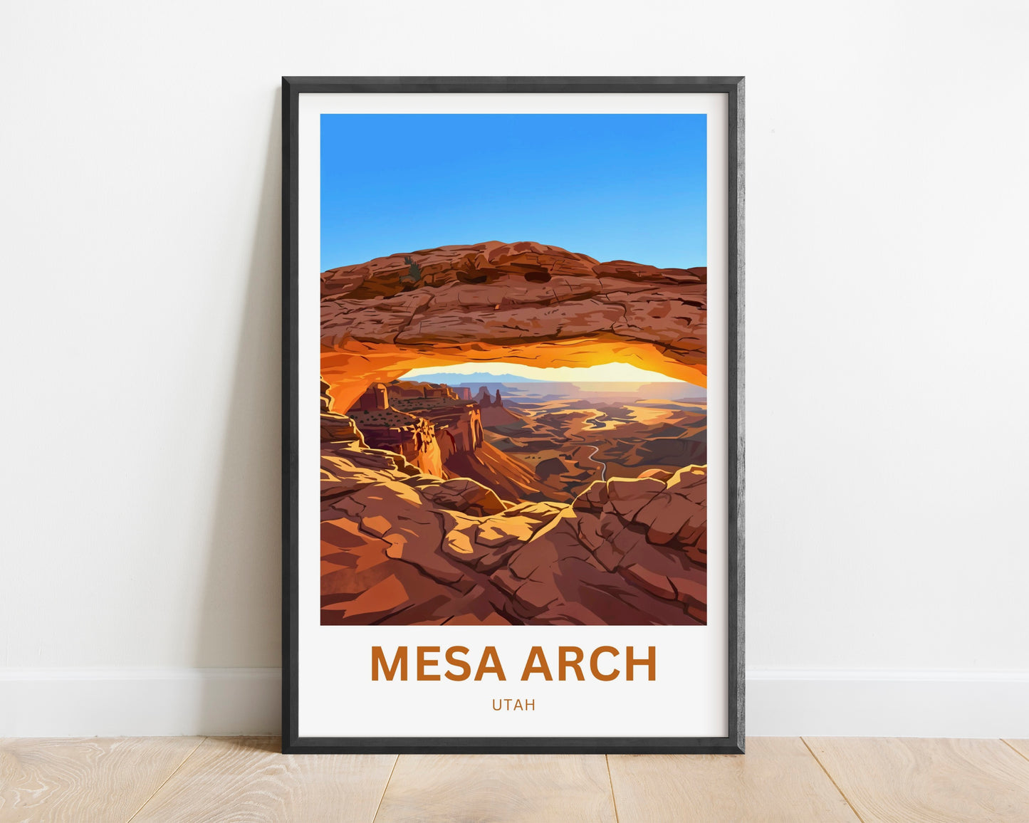Mesa Arch Travel Poster -  Stunning Arch View Point