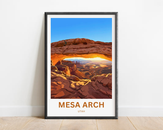 Mesa Arch Travel Poster -  Stunning Arch View Point