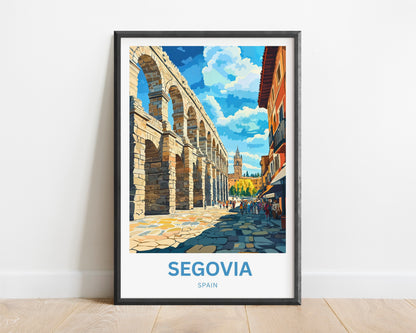 Segovia Travel Poster - Timeless Beauty in the Heart of Spain