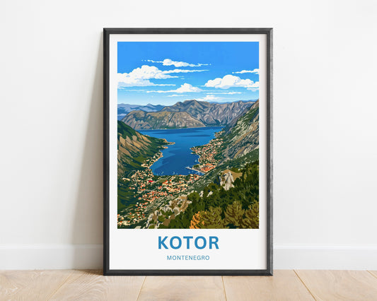 Kotor Travel Poster -   Montenegro’s Hidden Gem