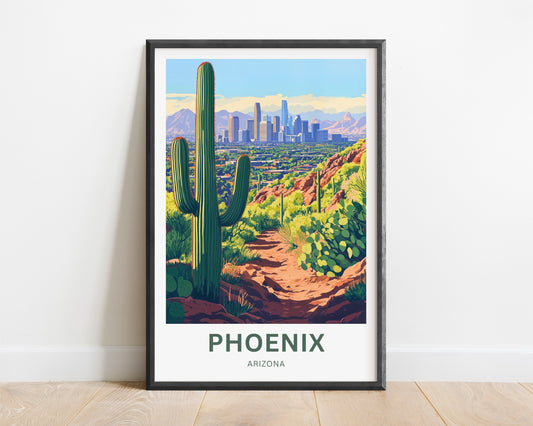Phoenix Travel Poster - Arizona Desert Dreams