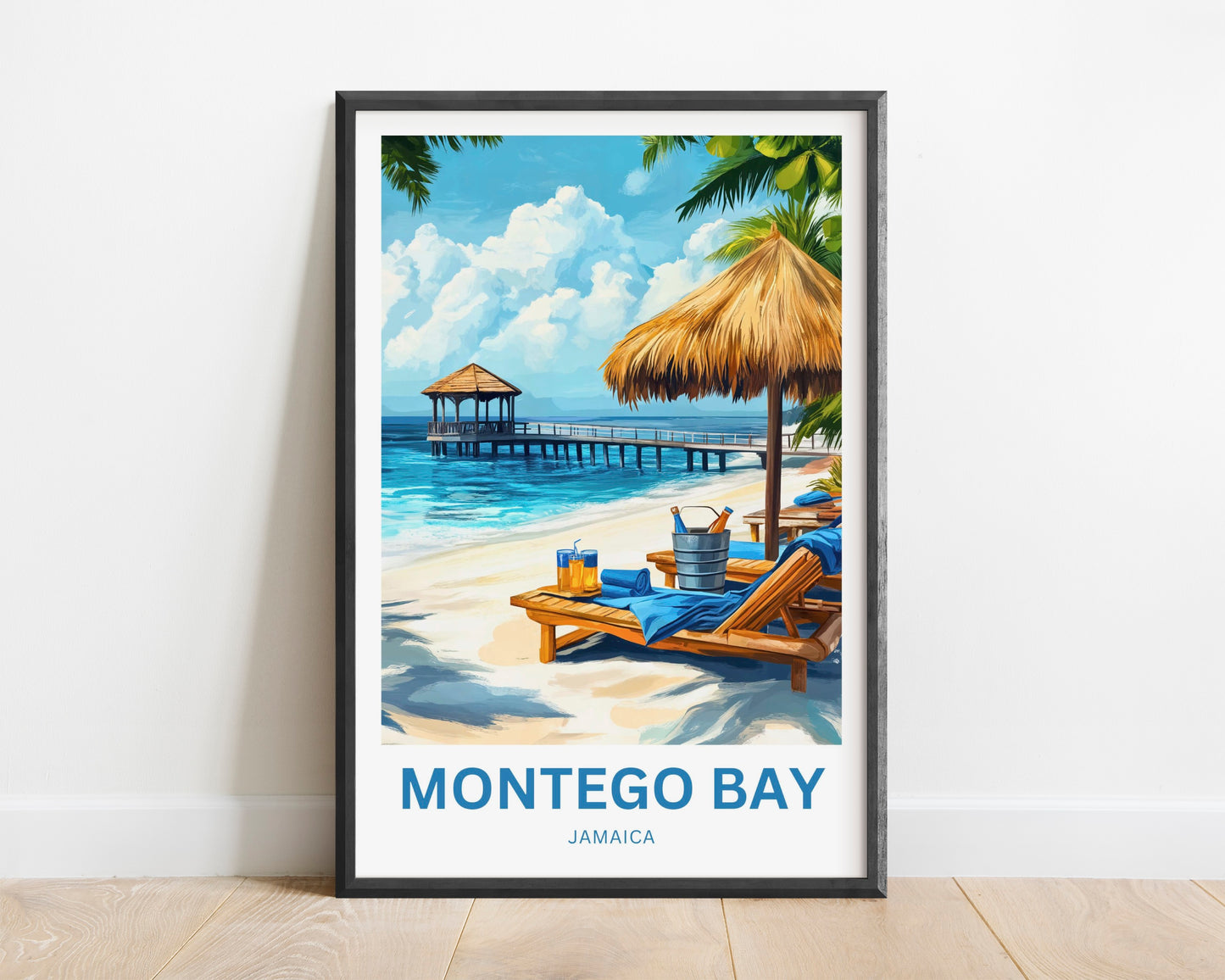 Montego Bay Travel Poster - Serene Island of  Jamaica