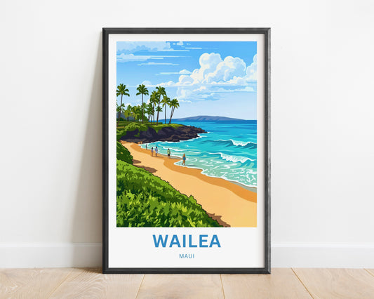 Wailea Travel Poster -  South Shore, Hawaii
