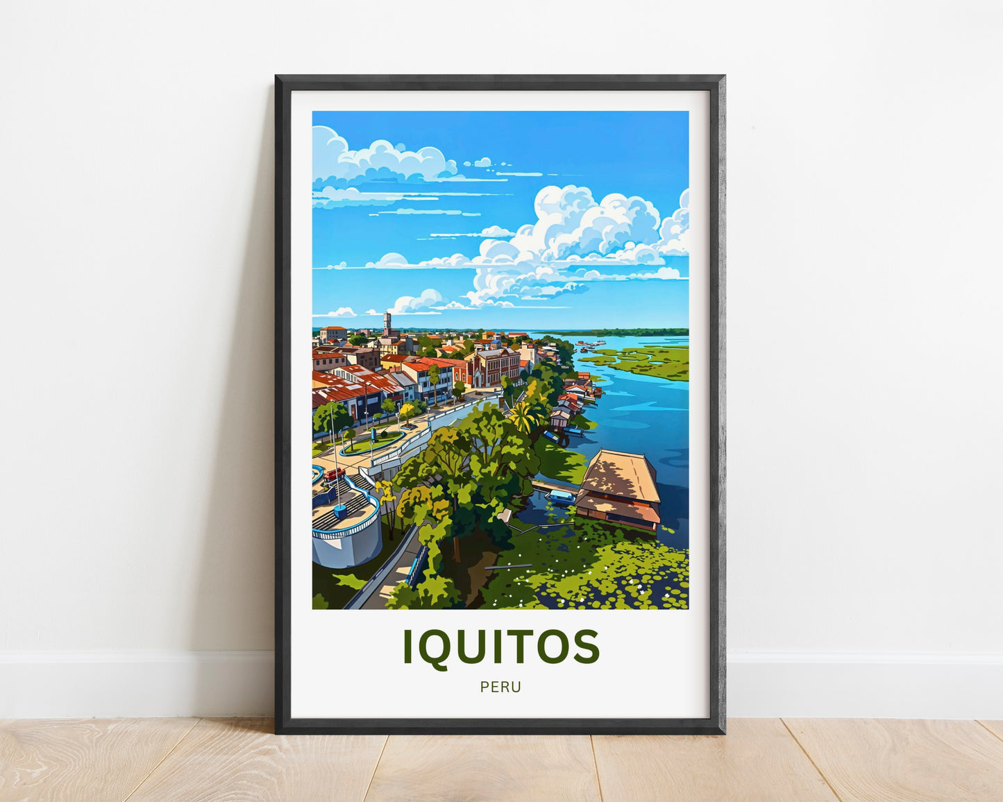 Iquitos Travel Poster - Local Life View