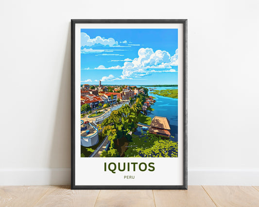 Iquitos Travel Poster - Local Life View