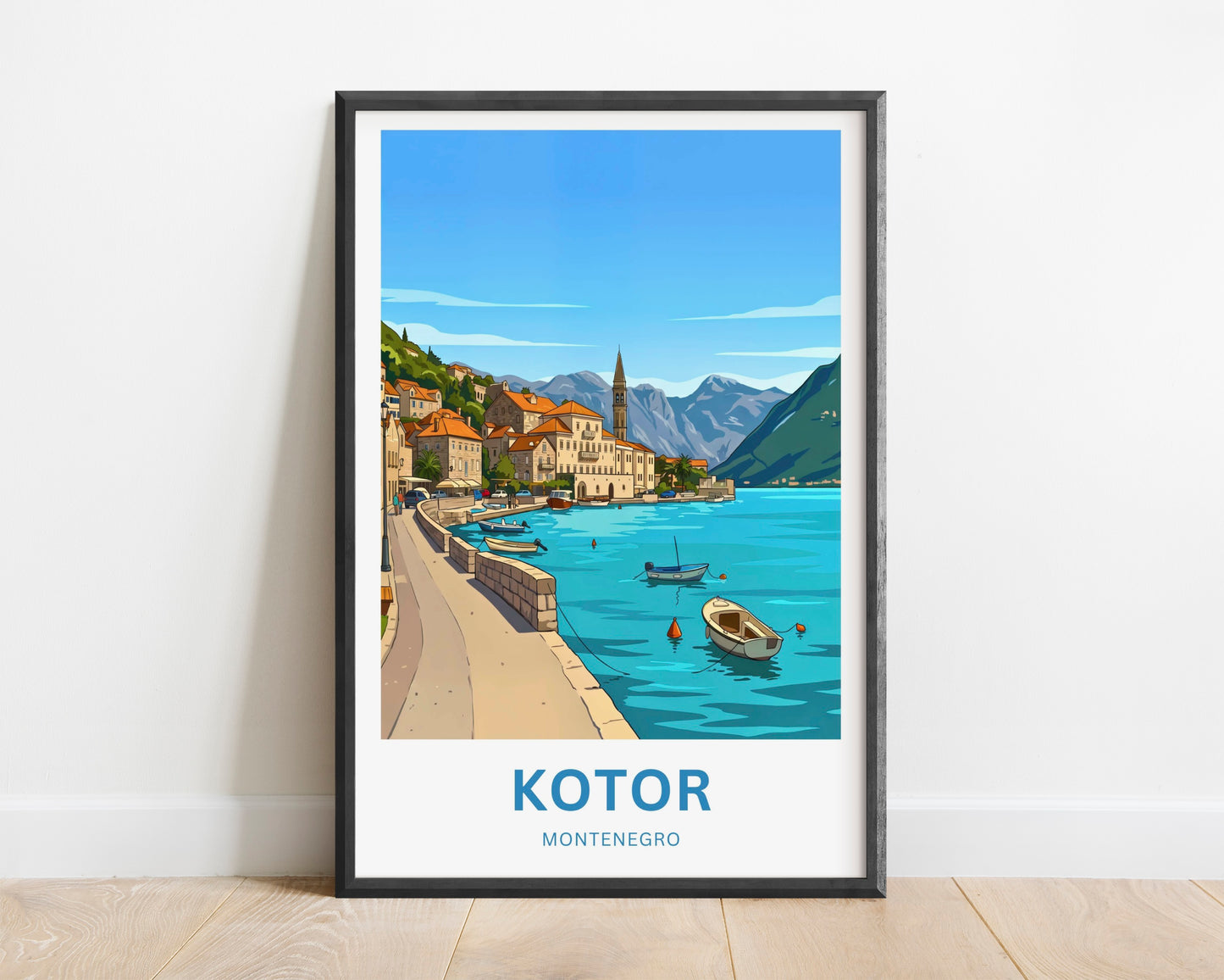 Kotor Travel Poster -   Bayfront Beauty