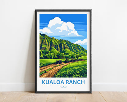 Kualoa Ranch  Travel Poster