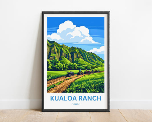 Kualoa Ranch  Travel Poster