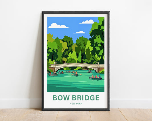 Bow Bridge  Central Park Travel Poster - New York