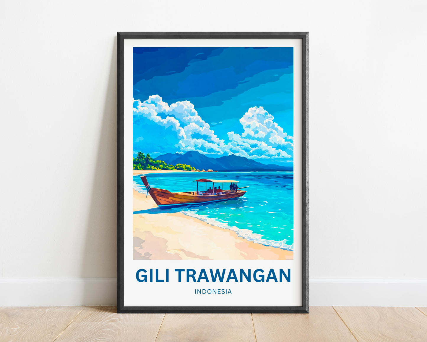 Gili Trawangan Travel Poster- Indonesia Captivating Island