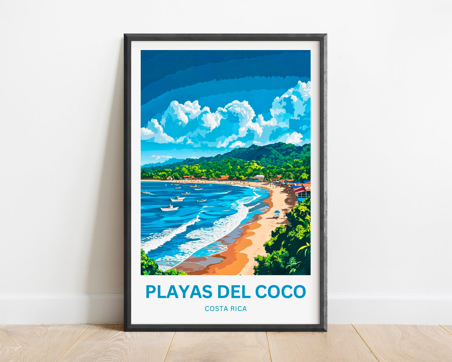 Playas del Coco Travel Poster  - Costa Rica Beach