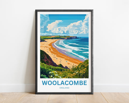 Woolacombe Travel Poster - North Devon’s Beach