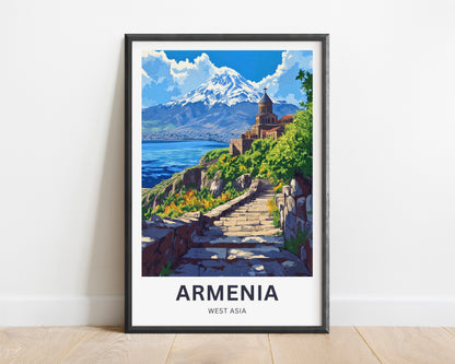 Armenia Travel Poster - Captivating Pathway View of  Land of Legends