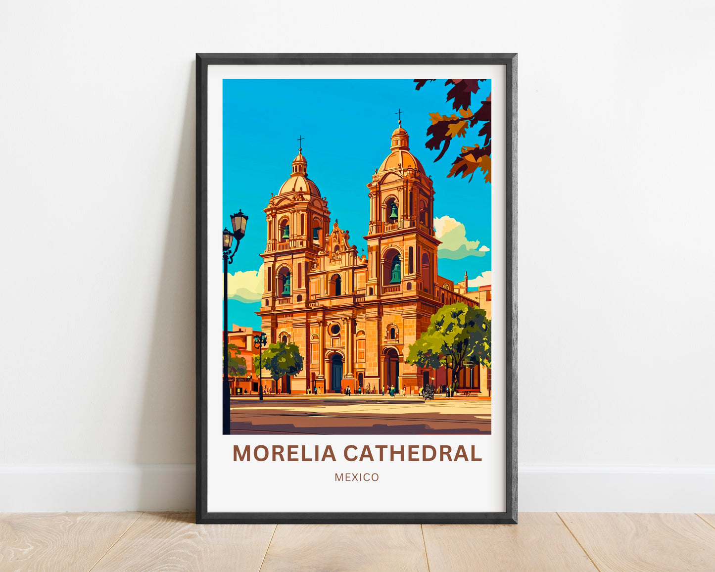 Morelia Cathedral Travel Poster